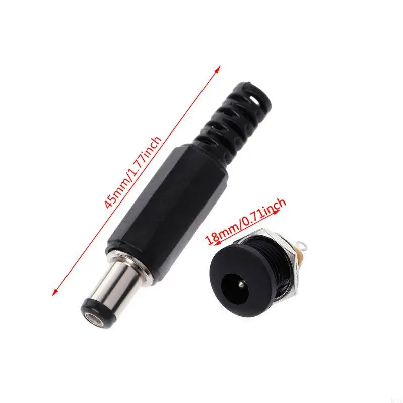 573A 5 ПКС 5,5 мм x 2,1 мм Самец для разъема заглушки Power+5 шт.