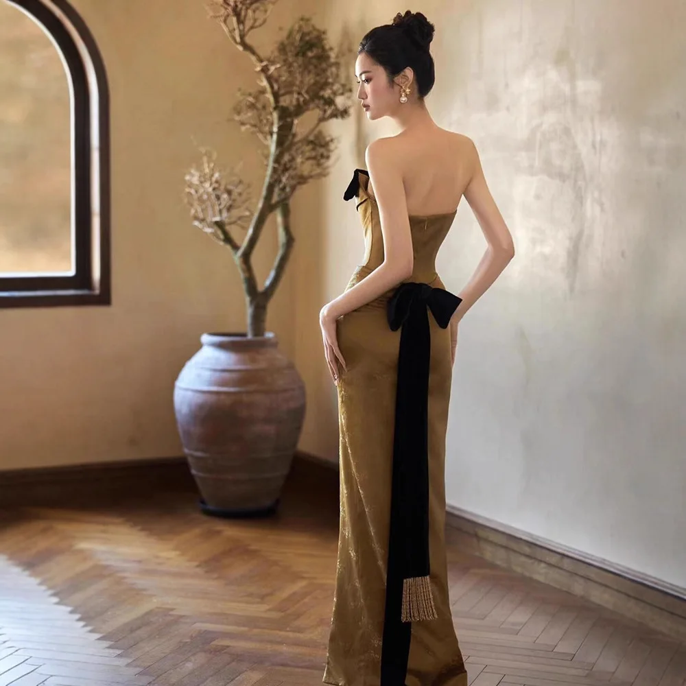 

Женские утренние платья: Новинка! Элитное платье в китайском стиле с открытыми плечами, ретро-дизайн, легкое люксовое, для торжественных мероприятий и помолвок.