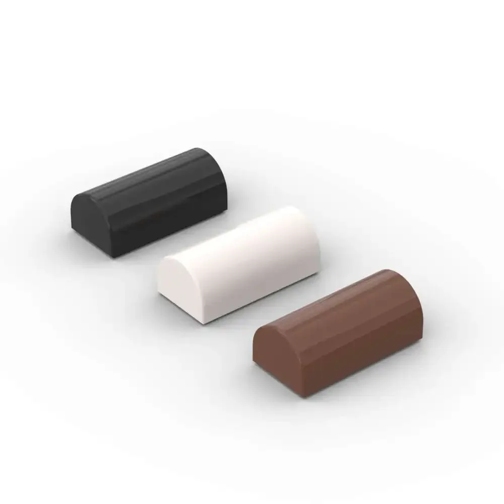 MOC 10 قطعة منحني 3563 1x2x2/3 منزل القلعة الطوب منحدر مزدوج بديل بنة تحويل لعبة الكبار الأولاد هدية عيد #5