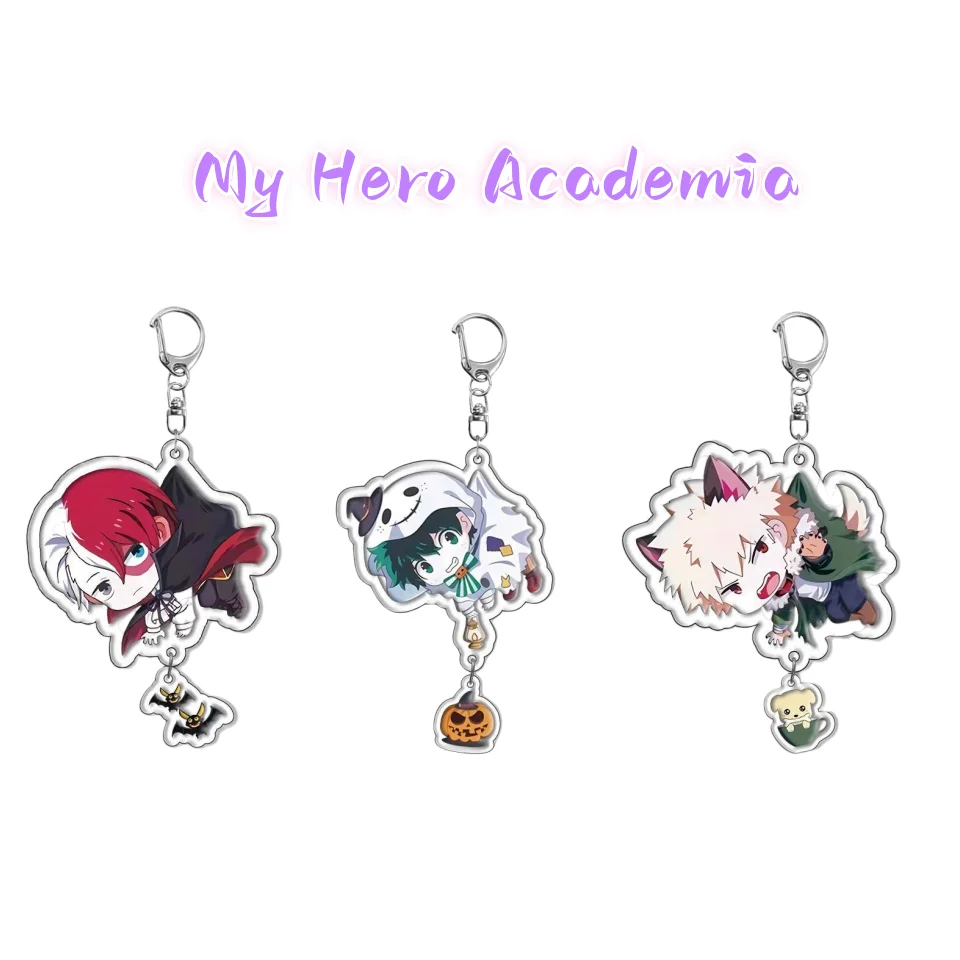 

New Japanese anime My Hero Schoolcute character keychain Bakugou Katsuki Midoriya Izuku acrylic keychain bag pendant