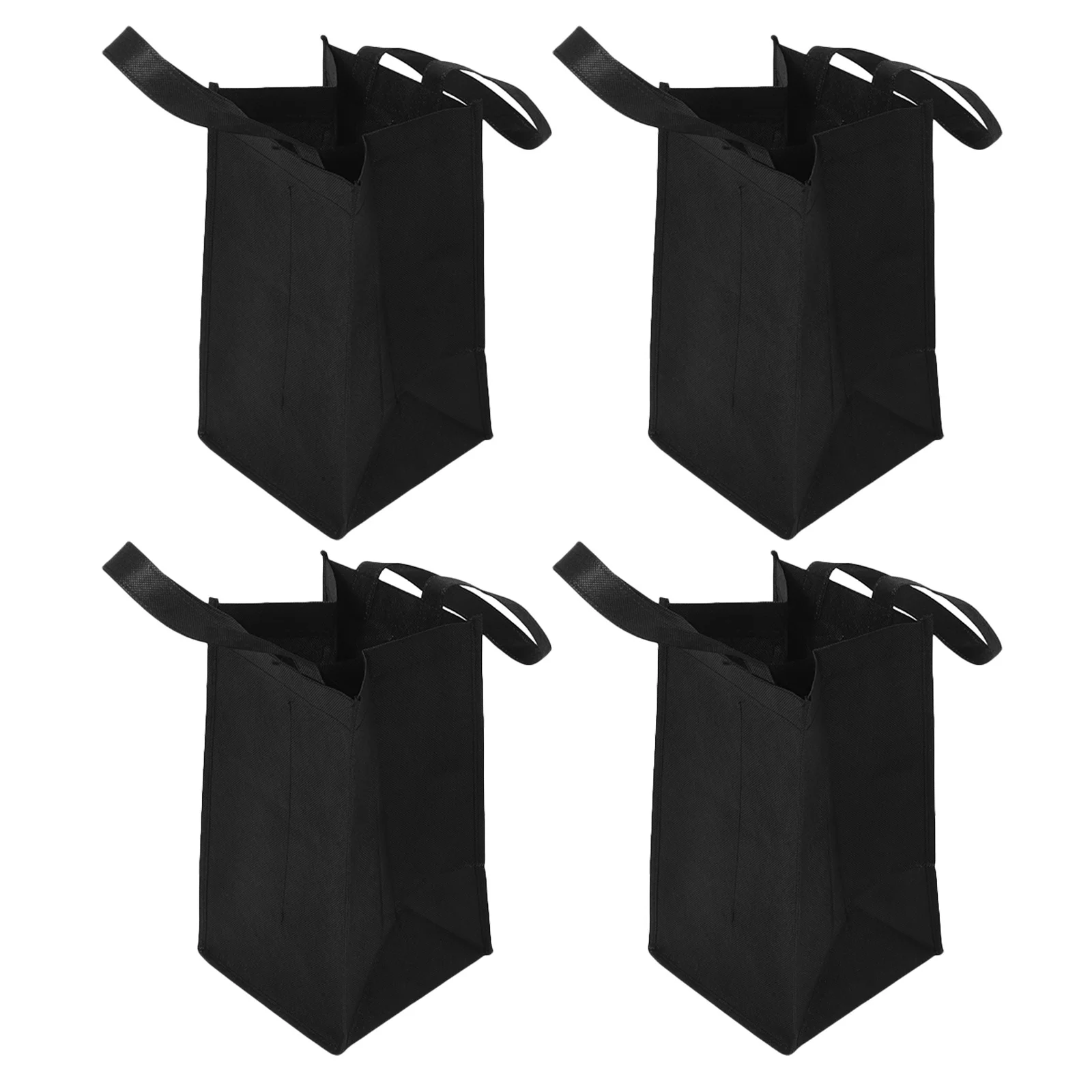 

4Pcs Thick Fabric Wine Carrier Non-Woven Tote Bag Reusable Wine Bottle Holder Birthday Party Beer Bottle Carrier Bags