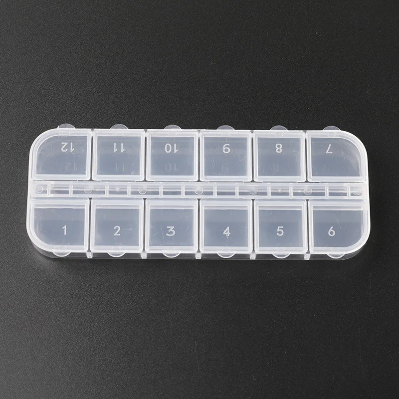 New Weekly Portable Travel Pill Cases Box 7 Days Organizer 12 Grids Pills Container Storage Tablets Vitamins Medicine Fish Oils