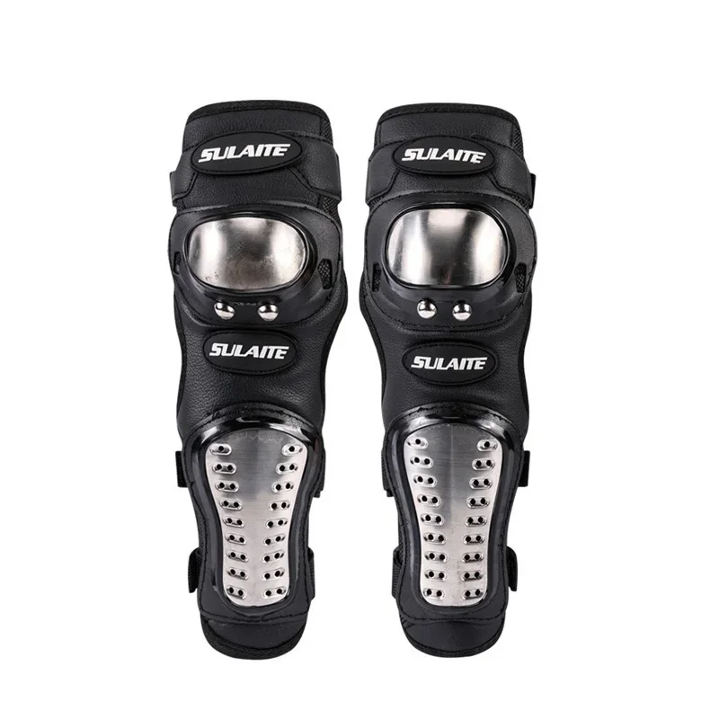 4Pcs/Set Motorcycle Kneepad Stainless Steel Moto Elbow Knee Pads Motocross Racing Protective Gear Protector Guards Kit view 4