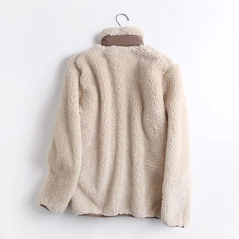 HKSH Herfst Winter Nieuwe vrouwen Warme Jas Stand Kraag Ritsvak Contrast Kleur Elegant Casual Winddicht Dikke Jas HK15122