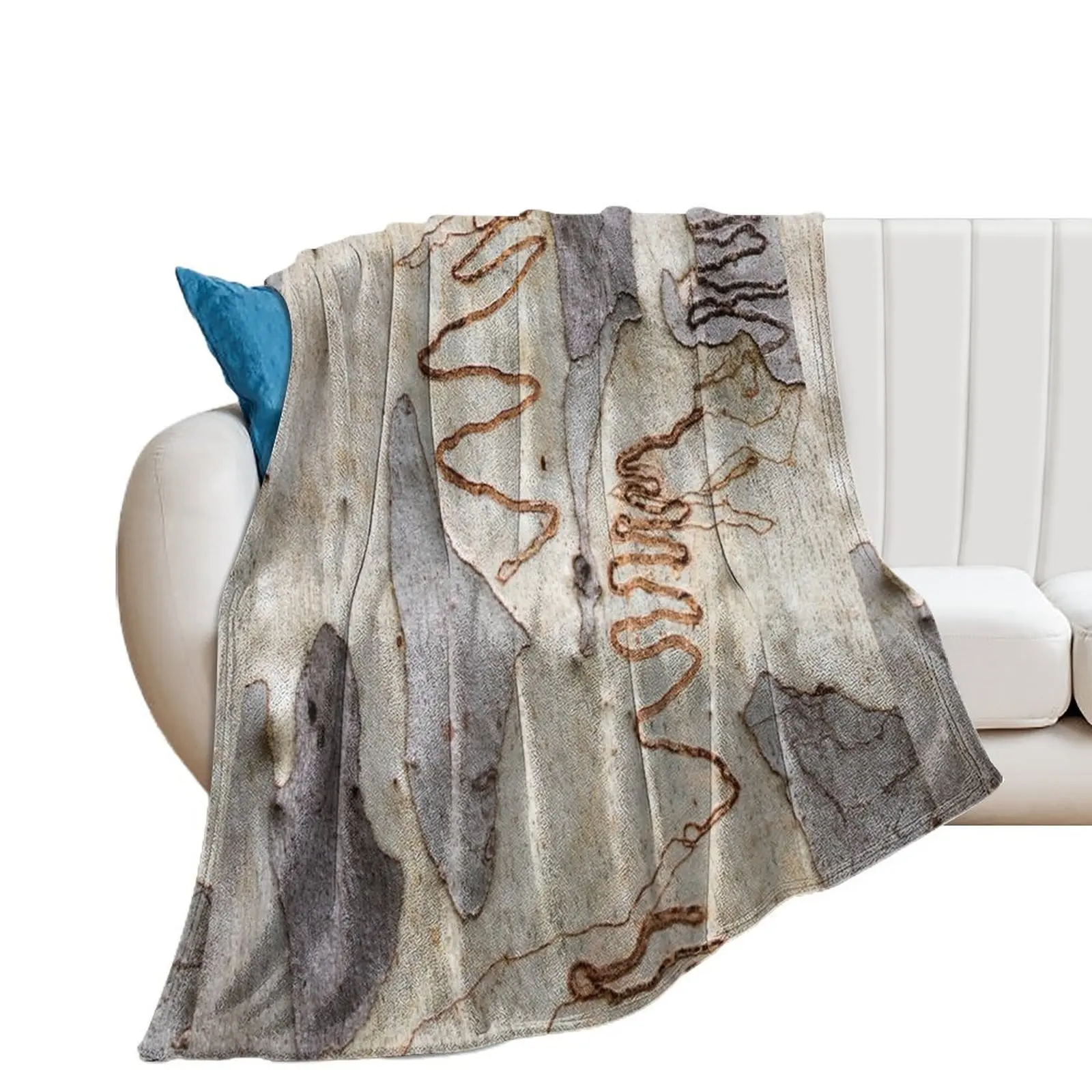 Scribbly Gum - Four Throw Blanket Large Flannels Decorative Sofa warm winter Blankets