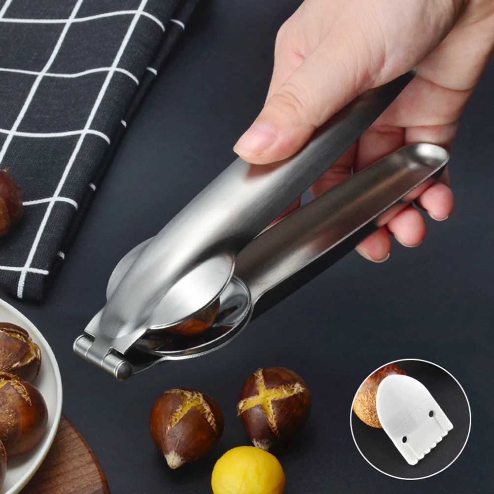 

Chestnut Opener Stainless Steel Kitchen Gadget Nutcracker Walnut Plier Hard Easy Use Smooth Surface Practical