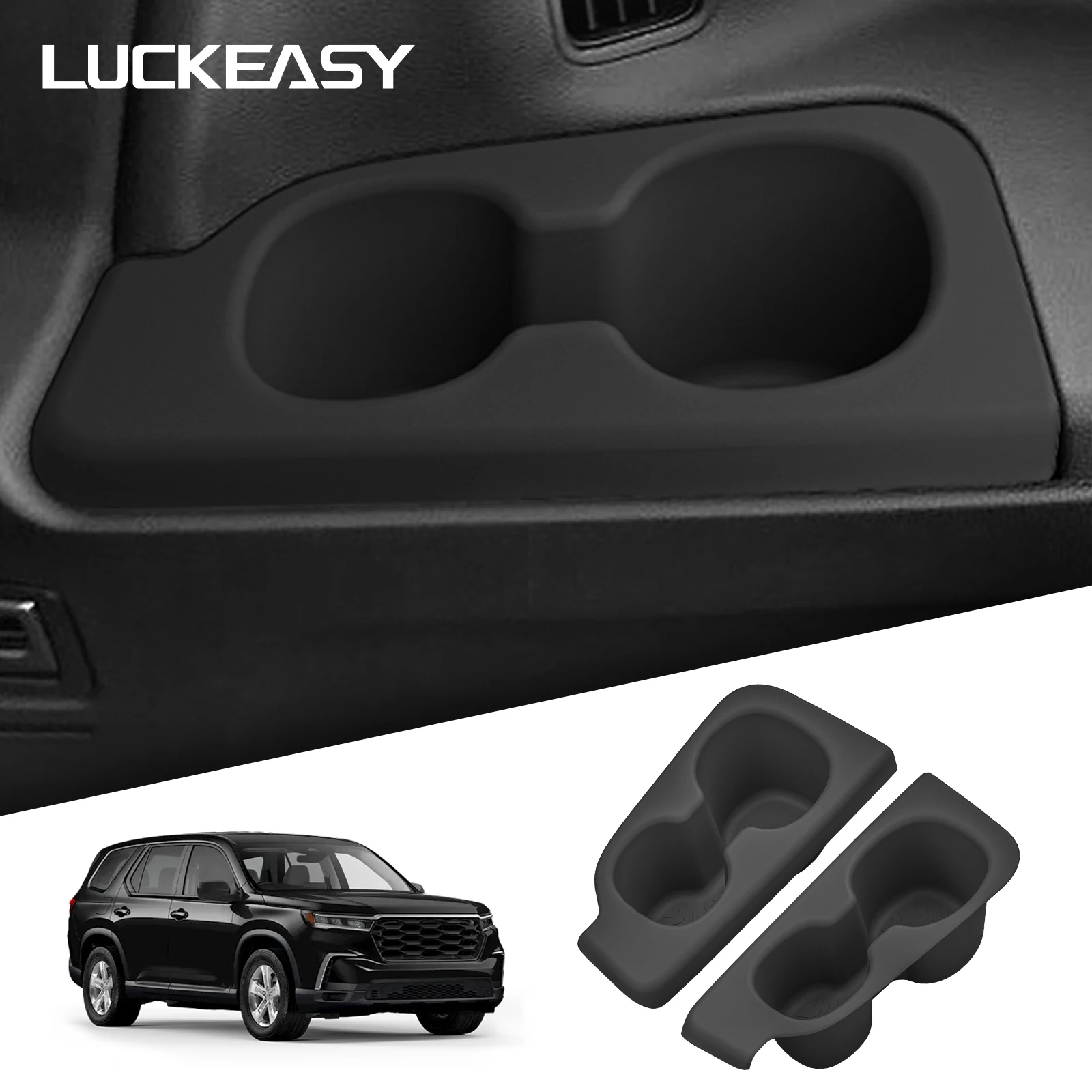 

for Honda Pilot 2023-2025 Car Water Cup Holder The Third Row Drinks Cup Holder Storage Box Interior Accessories 2pcs