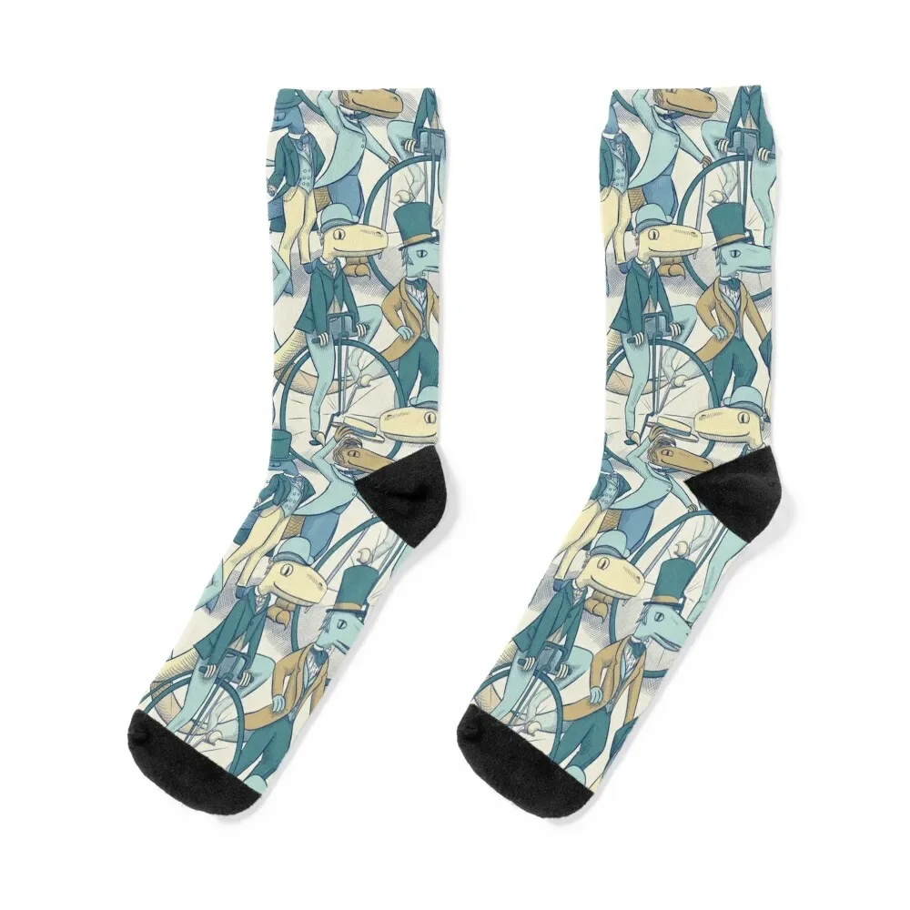 Victorian Velociraptor Gentlemen Socks fashionable winter thermal Socks Men's Women's