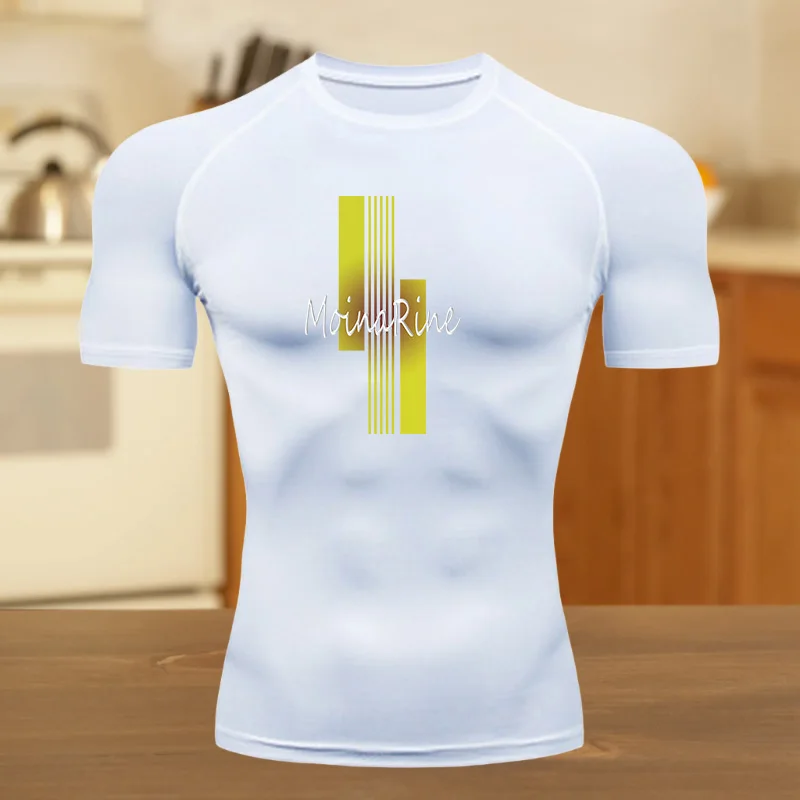 الرجال ضغط قميص للتمرين الصيف سريعة الجافة بدلة علوية تنفس امتصاص العرق ضيق صالح اللياقة البدنية تي شيرت مقاومة للعرق