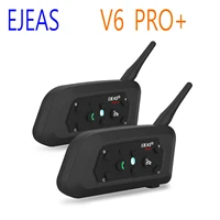 EJEAS-intercomunicador V6 PRO + 1200M para casco de motocicleta, auriculares con Bluetooth 5,1, interfono, comunicador utilizado para 6 conductores, resistente al agua