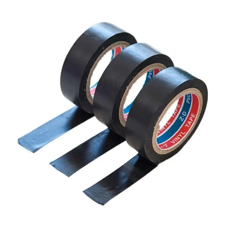 Black Electrical Tape Waterproof High-viscosity PVC Electrical Insulation Tape Automotive Wiring Harness Vinyl Tape 6M