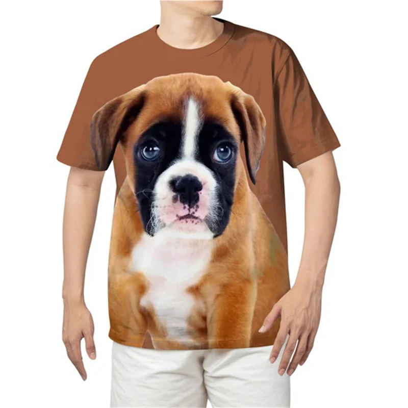 Verão animal cão impressão 3d camiseta verão das mulheres dos homens o-pescoço manga curta t camisas de grandes dimensões harajuku streetwear crianças