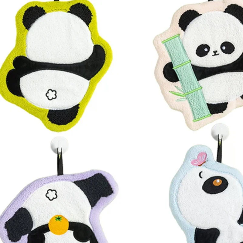 Cute Panda Hand Towel, Absorbent And Quick-Dry Towel, Thickened Towels For Kitchen And Bathroom, Multi-Purpose Towel For Home