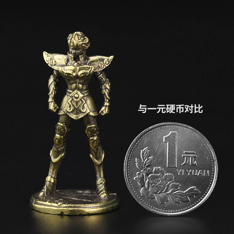 금속 황동 세인트 세이야 군인 모델 장난감 보드 게임 조각 액션 피규어 12 별자리 미니어처 장식 액세서리