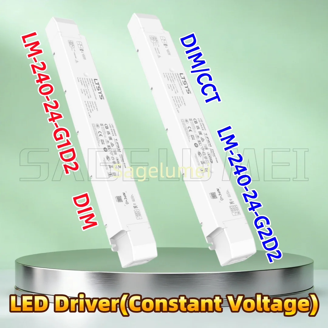 

Новый DC24V 240W DT8 NFC CV Led Driver LTECH DALI Трансформатор затемнения освещения AC 220-240V Вход Push Dim CCT Настраиваемый белый драйвер