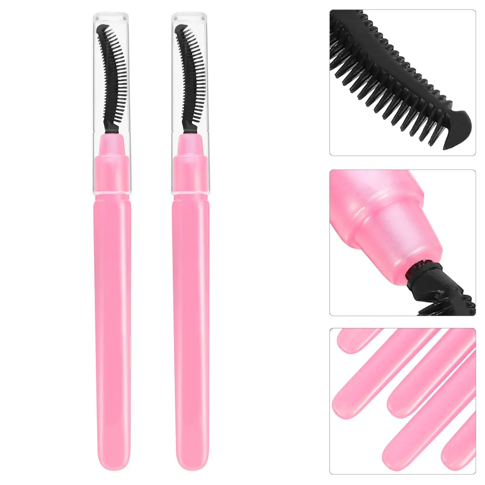 6-teiliges Wimpernbürstenset mit Weichem Silikon-Applikator für Wimperntrennung, Mascara-Applikator, Augen-Make-up-Tools für Täglichen Gebrauch und Unterwegs, Stilvoll