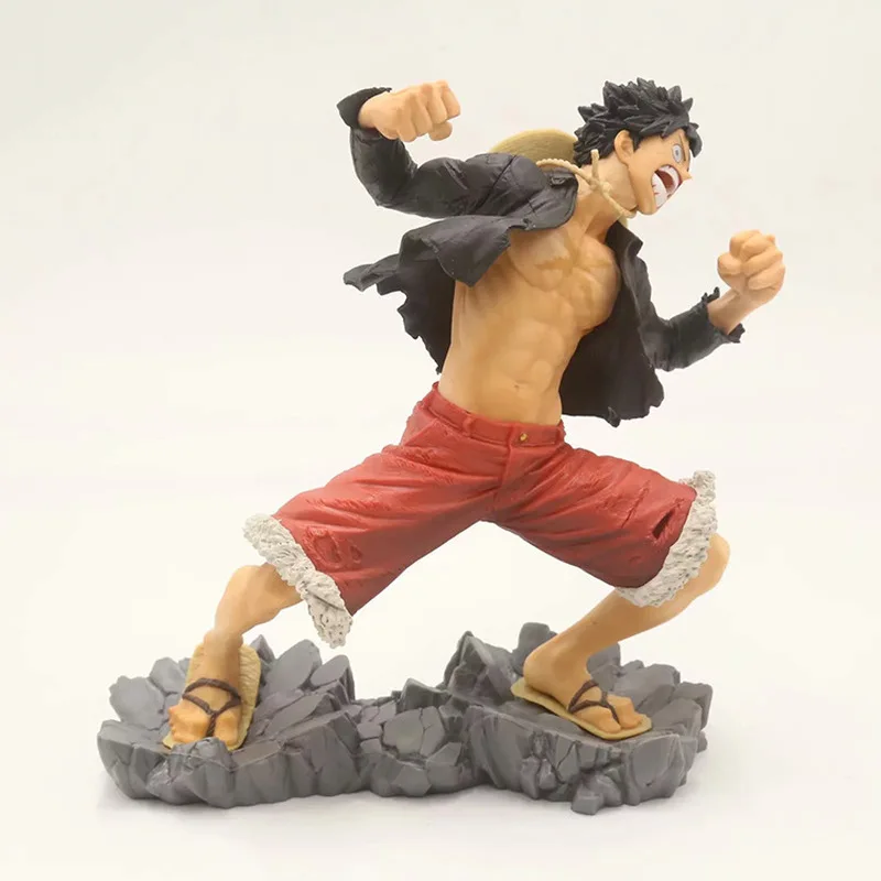 

15 см аниме One Piece Луффи Огненный кулак Ace Battle Фигурка Сцена Фигурка Коллекция Модель Куклы Игрушки на день рождения Подарки