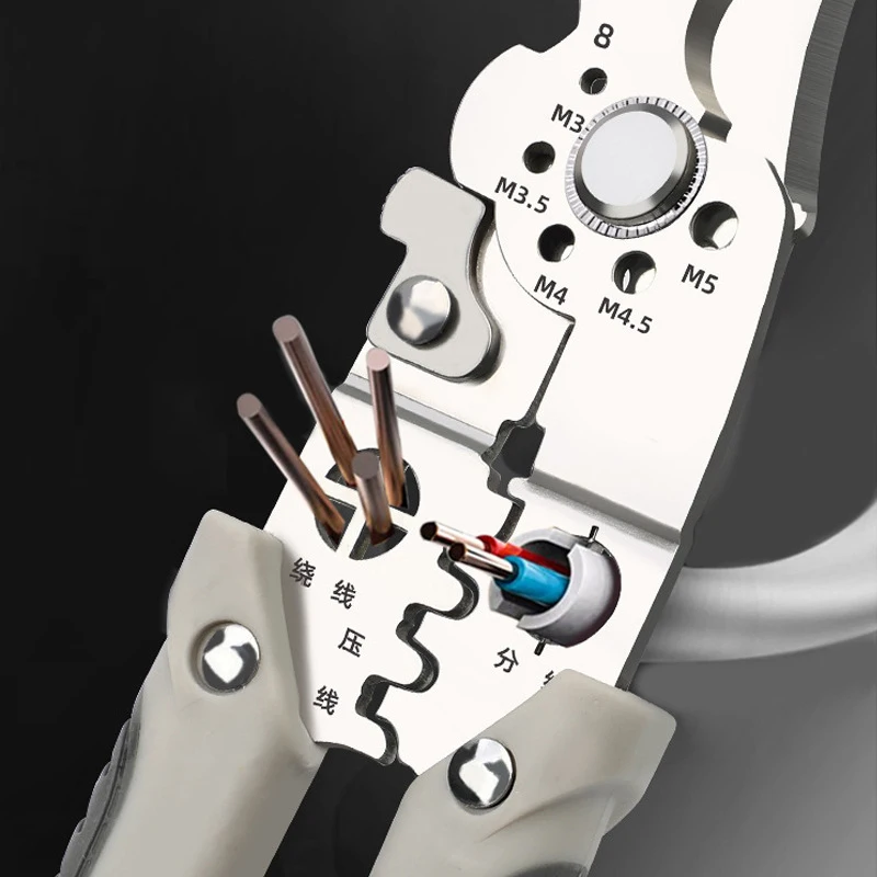 Imagem -02 - Descascador Automático Ajustável do Fio Alicate de Crimpagem Multifuncional Ferramenta Manual Terminal Cortador do Cabo Stripper