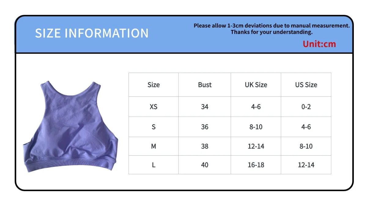 Pericic Racer Bra Damen Gepolsterter Nahtloser Yoga-BH Hohe Stützfunktion Sport-BH Herausnehmbare Cups Geripptes Unterband Workout Gym Crop Top BH – Detail 3