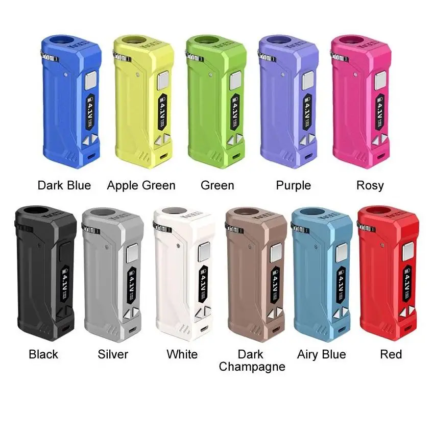 Pochodzenie Yocan Uni Pro bateria 650mAh napięcie/średnica Ajustable Vape Box Mod do 510 gwintów koncentratów grubych wkłady olejowe zestaw