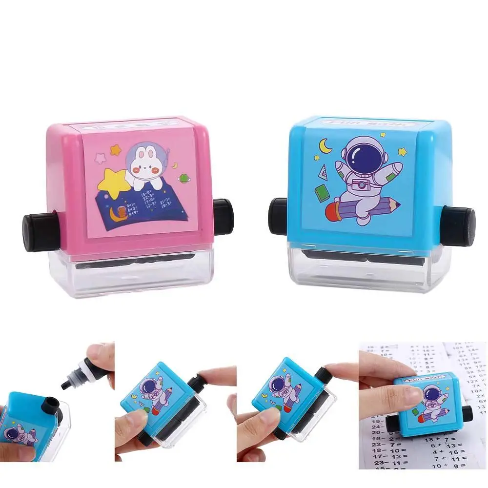 Children Teacher Supplies Division Student Stationery Math Practice Roller Arithmetic Stamp Number Rolling Stamp Math Calculate