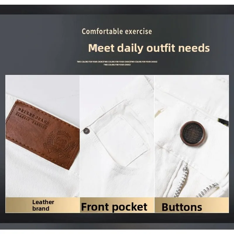 مفتوح المنشعب الرجال الجينز الوردي تمتد سليم صالح الدينيم السراويل منتصف الارتفاع بناطيل كاجوال الصيف موضة خفيفة فاخرة مريحة يوميا