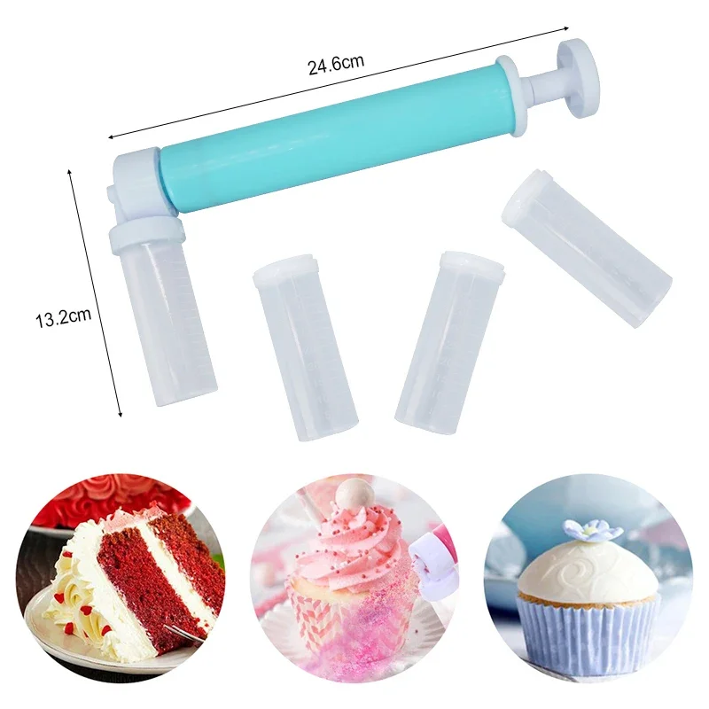 Cake Manual Airbrush Spray Gun Decorating Spraying  Coloring Baking Decoration Cupcakes Desserts Kitchen Pastry Tool Accessories