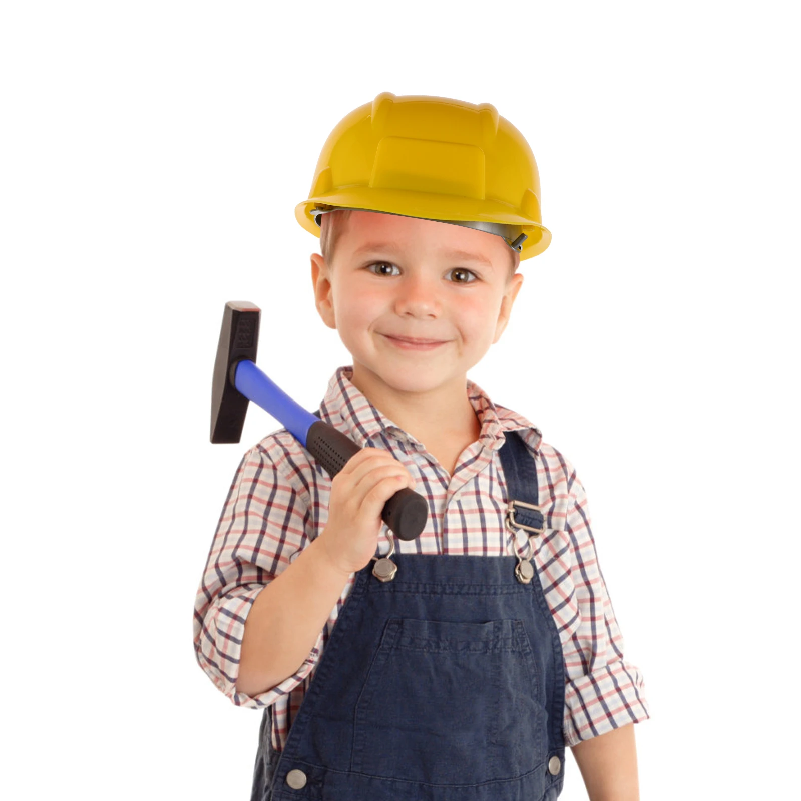 Simulation Role Play Game Toy Gear Fireman Helmet Fire Fighter Hat Kid Cosplay Set Toy Kids Construction Hard Hat Yellow Plastic
