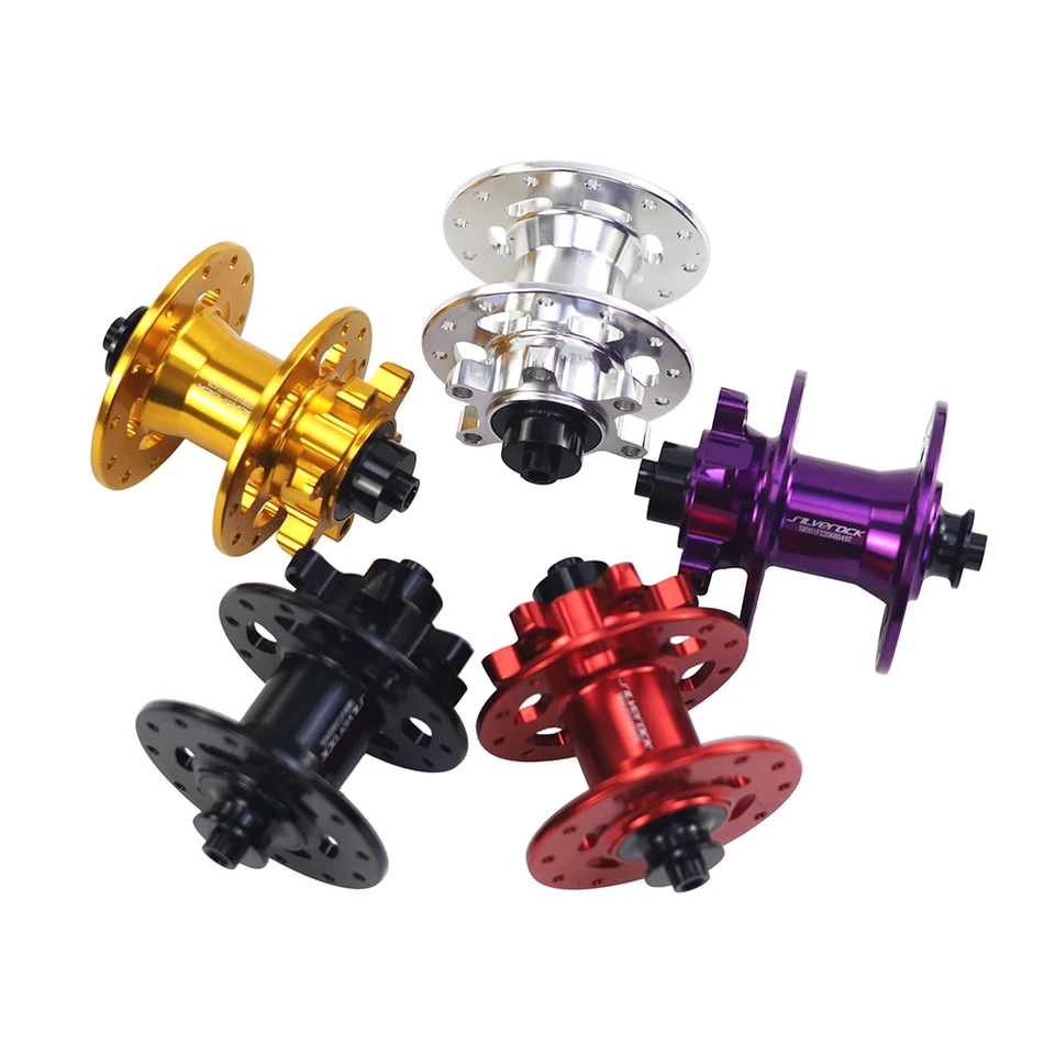 SILVEROCKバイクディスクブレーキハブフロント74mm x 9mm 24Hシールド2