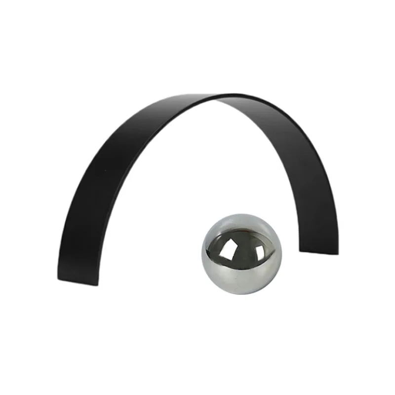 

Modern simple European light luxury soot crystal ball half arc geometric ornament model house sales office soft decoration