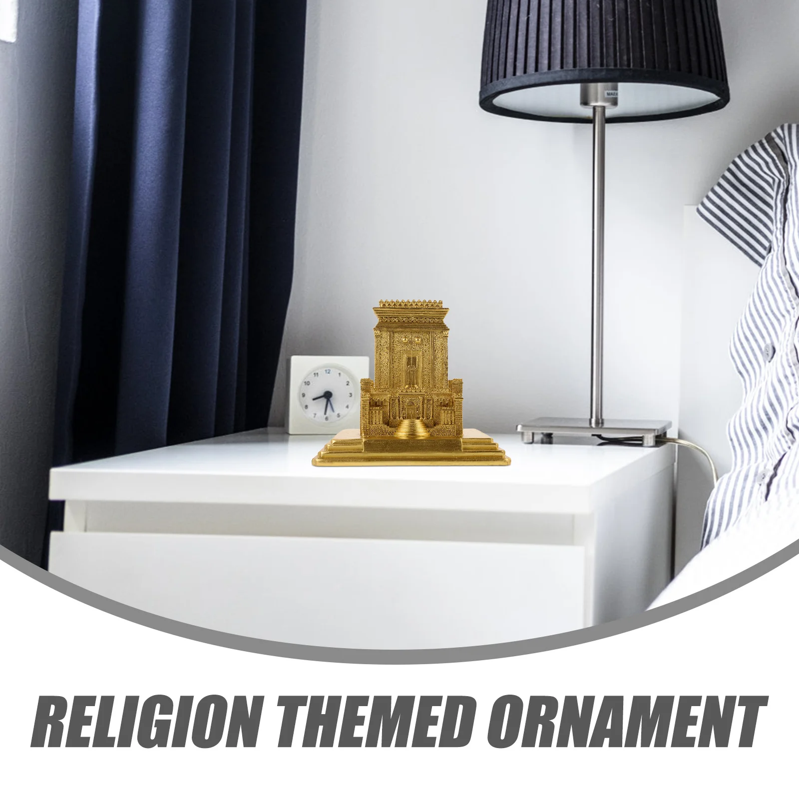 

Jerusalem City Statue Decoration Imitation Metal Texture Religious Ornament for Home Office Table Decor Church Sanctuary Resin