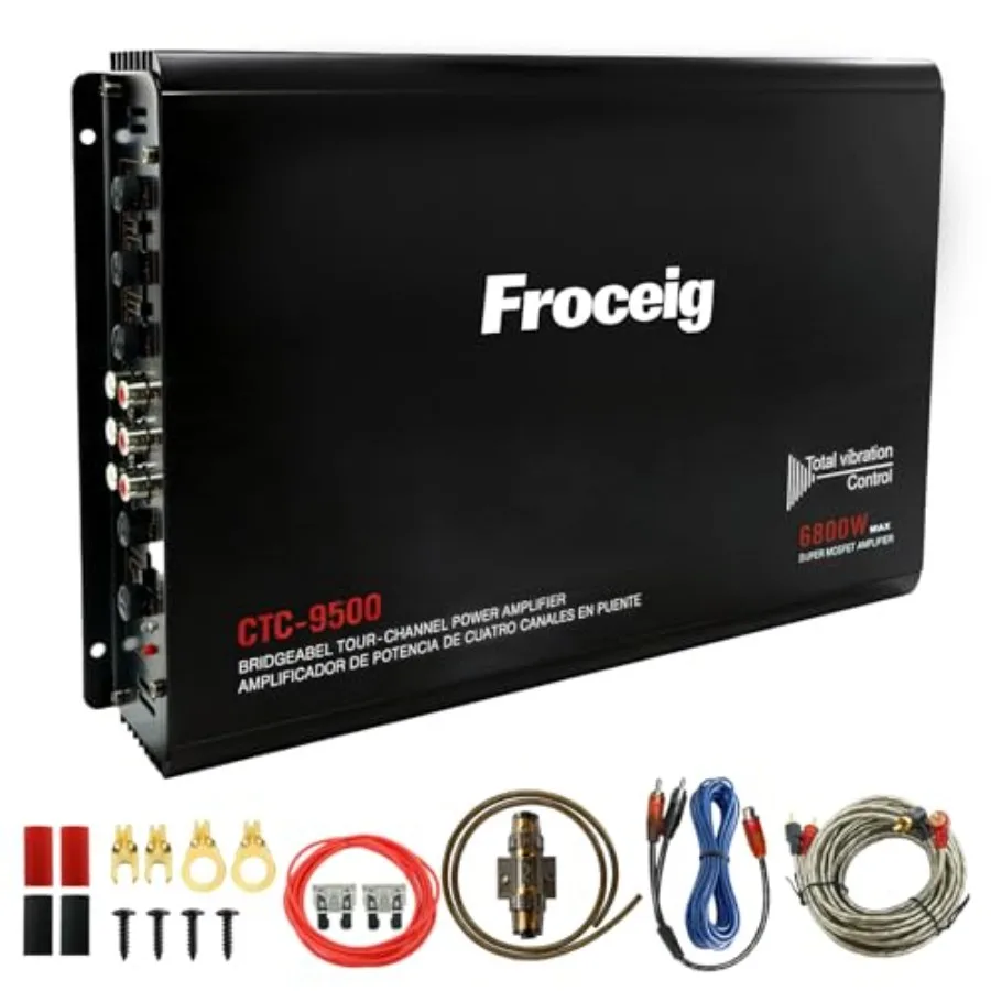 

4 Channel Amplifier Car AudioandA/B Audio Amp 2/4 Ohm, 24h Stable OutputandStrong cooling, Regulable Pass Filter, 4 Channel Amp