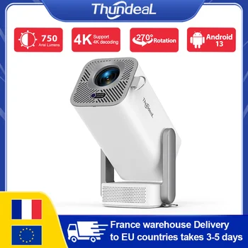 ThundeaL 4K Android Full HD Projector TD80Pro WiFi 3D 1080P 8W Speaker Home Theater TD80Pro Portable Mini Projector PK TD80W