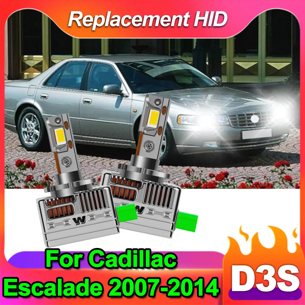 

For Cadillac Escalade 2007-2014 D3S D3R LED Headlight Kit Bulbs 150W 20000LM 6000K White Replacement Conversion Lamp