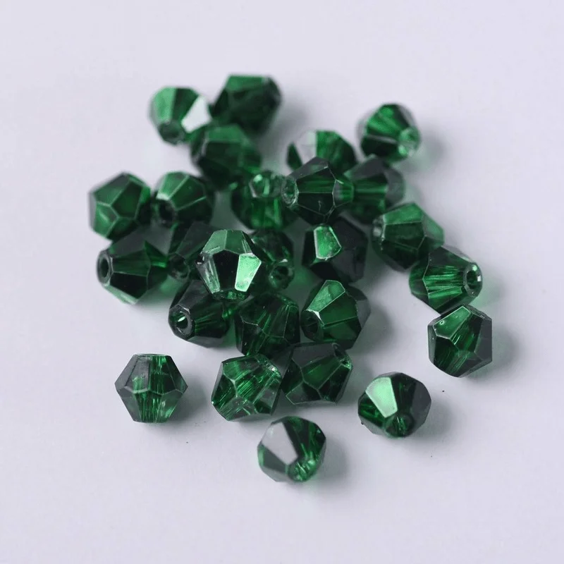 300 Stück exquisite 4 mm große, lose Bicone-Glasperlen für Schmuckherstellung, Zubehör, Perlen und Perlensortimente 101-120