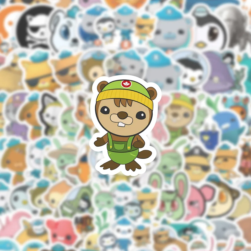 

10/30/50/100PCS Cartoon Animation The Octonauts Cute Funny Doodle Stickers Decorative Glasses Case Suitcase Decal Toy Stickers