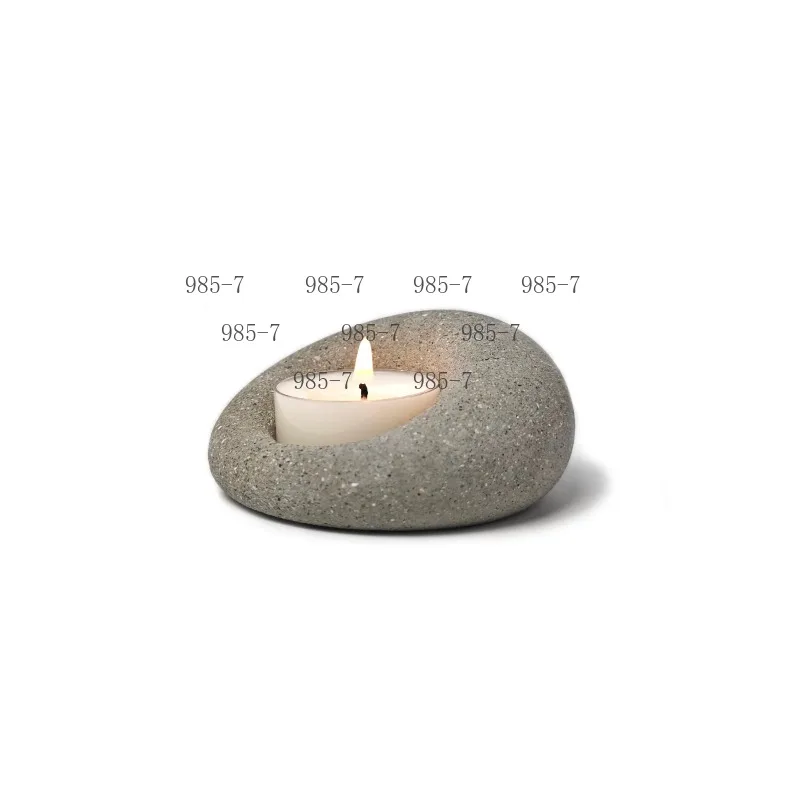 Zen Style Aromatherapy Candle Holder, Creative Decor Ornament with Matching Decorative Pebbles