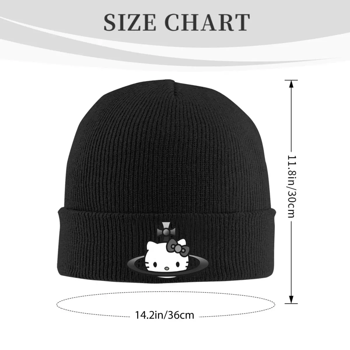 Hello Kitty Aturn Spoof Abe Style Bonnet Hats Knit Hat Female Male Casual Warm Beanie Hats Winter Hippie Printed Cap