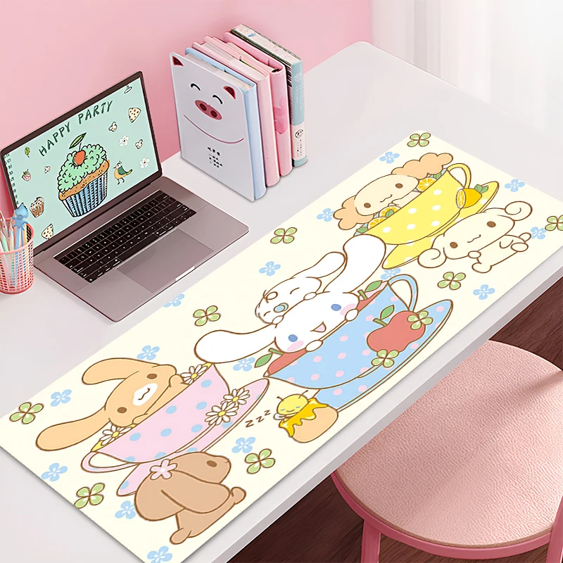 

Mouse pad Cinnamoroll large Gaming Desk Mat Computer Keyboard desk pad Mats Home Decor Sanrio Pad table mat Cute Home Decor