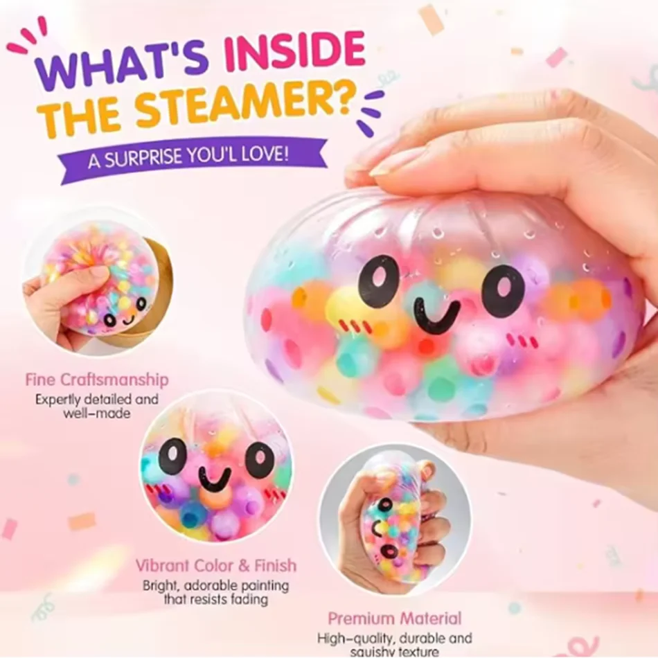 Blind Box Colorful Simulated Dumpling Squishy Relaxing Relieve Anxiety Antistress Enhance Happiness Rebound Squeeze Reliever Toy