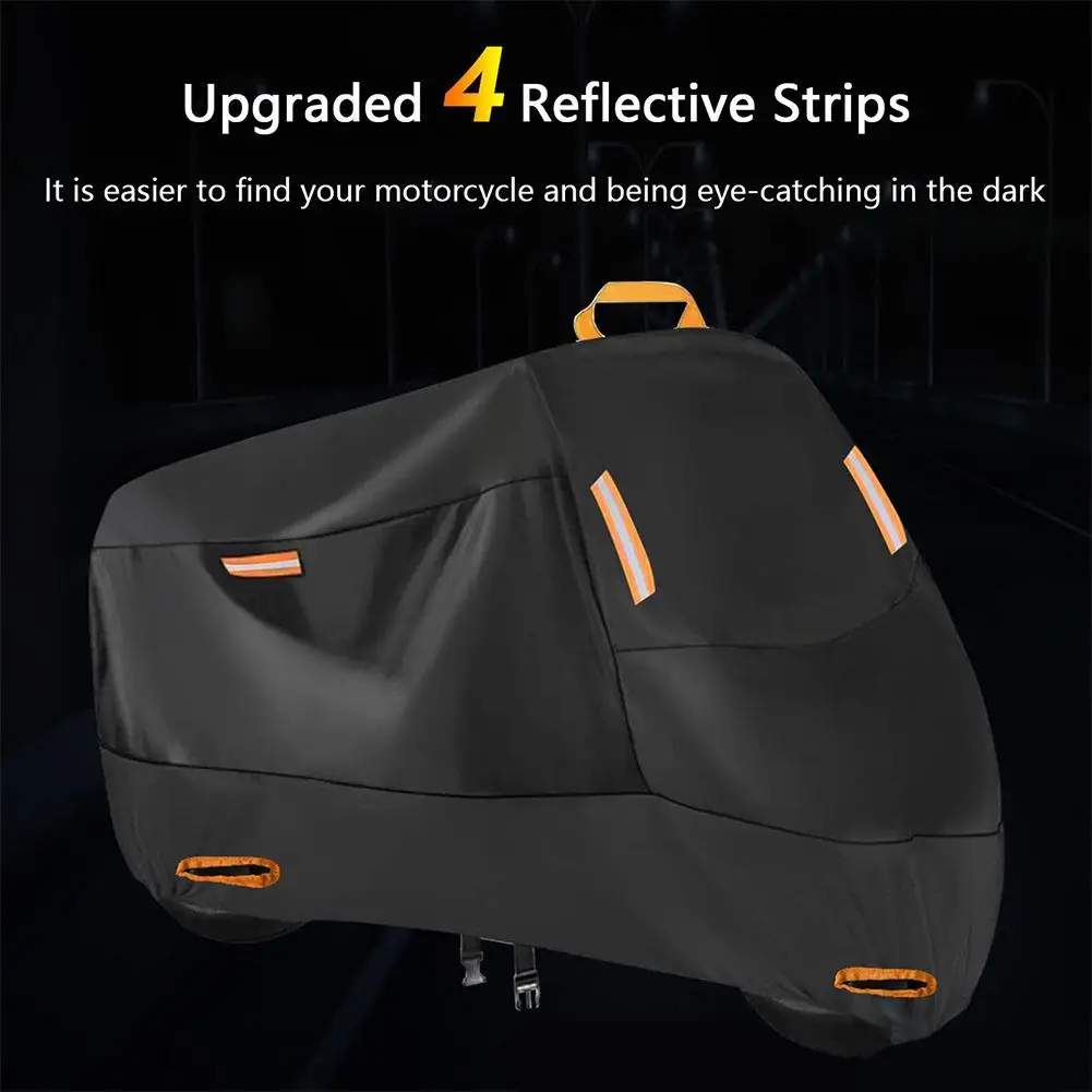 210D Thickened Oxford Cloth Outdoor Four Seasons Motorcycle Rain Protection Sun Protection Dust Cover Built-in Anti-theft Buckle