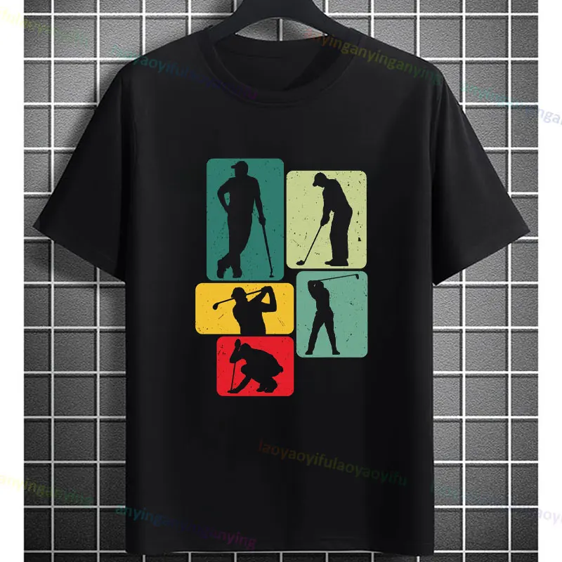 Designer de paisagem aposentado e golfista em tempo integral camiseta com tema de golfe casual manga curta camiseta gráfica de algodão puro para uso diário