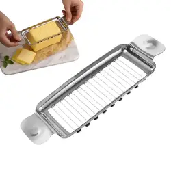 Stainless Steel Cheese Slicer Cheese Butter Slicer Kitchen Wire Cheese Slicer tool for Cutting Cheese, Butter, Eggs, Fruit