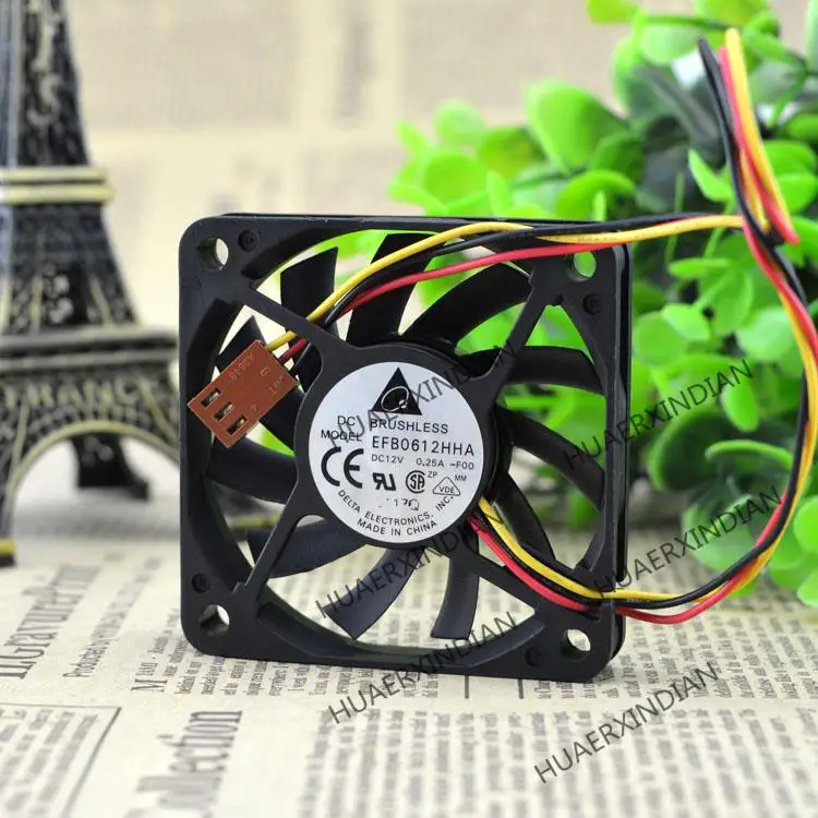 Новый комплект охлаждающего вентилятора 6 см 6010 12 В а EFB0612HHA