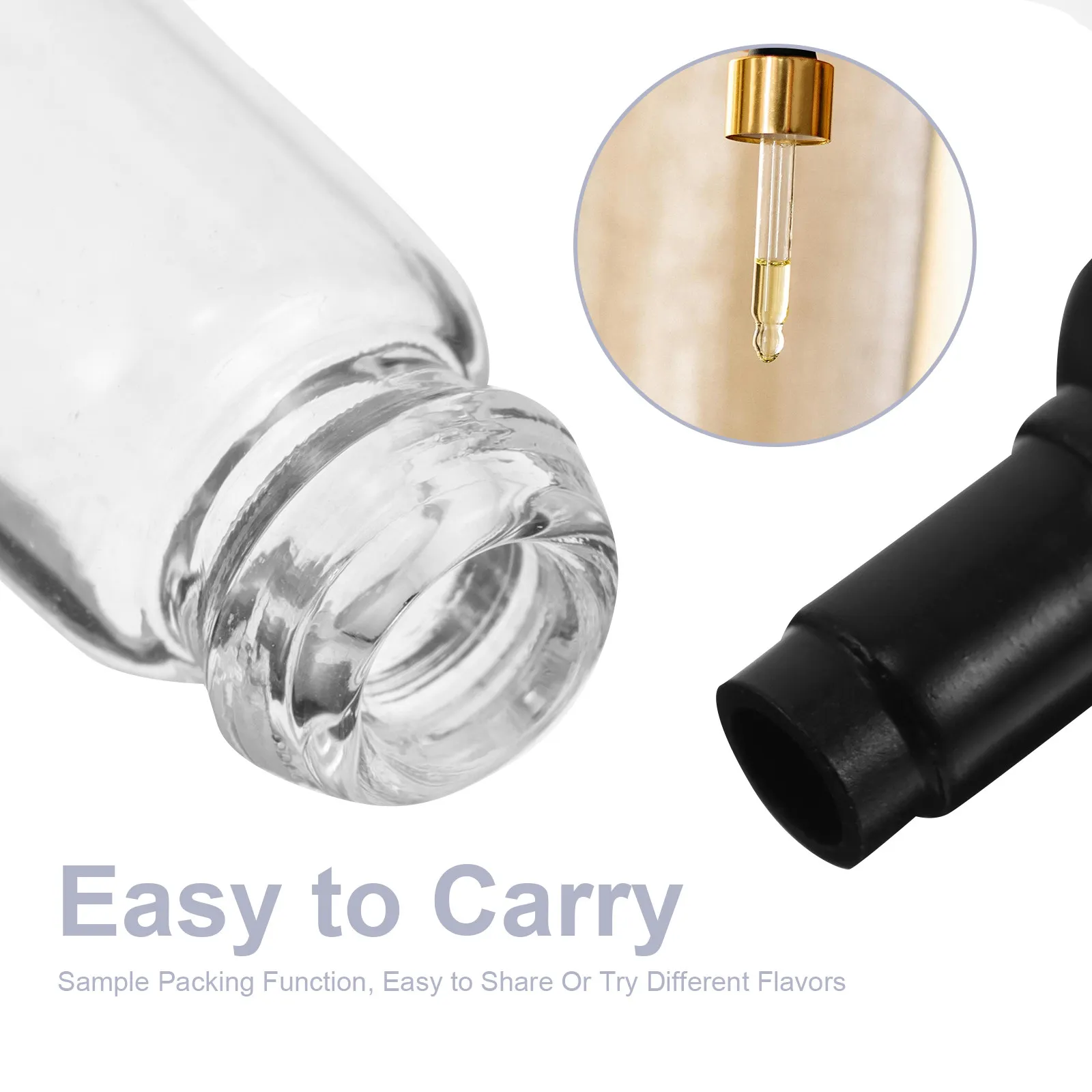 150Pcs 0.5ml Glass Perfume Sample Vials Transparent Mini Essential Oil Sample Vial Bottles Portable Secure Seal for Travel Work view 4