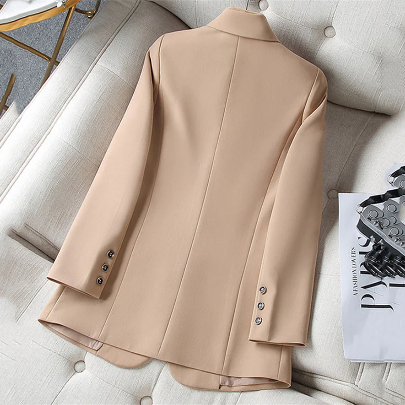 Women Coat Spring Autumn Khaki Suit 2023 New Fashion Korean Long Sleeve Blazers Woman Jacket Casual Office Ladies Blazer Tops