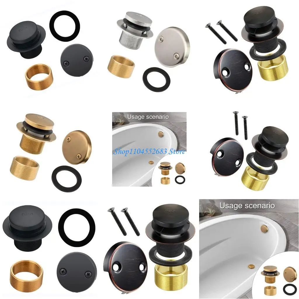 

Y6GD Stylish Tub Drain Trim with Overflows Plate Easy Installation for Bathroom