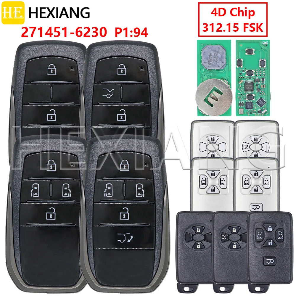

HE Board: 271451-6230 312.15 FSK 4D Chip P1:94 Car Remote Key For Toyota Estima Alphard ISIS Vellfire Voxy Noah RAV4 Vanguard