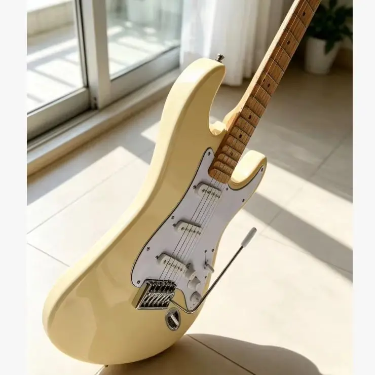 Новая электрогитара Yngwie Malmsteen с фингербордом из фрезерованного клёна, 21 лад, увеличенные лады, цвет кремовый