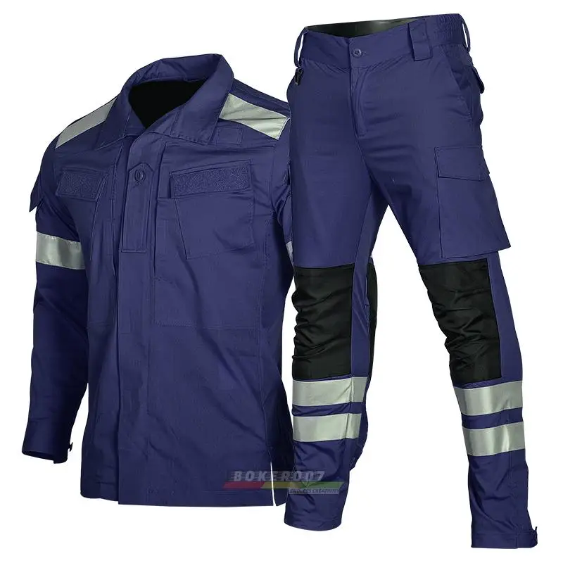 International emergency rescue suit anti-static long-sleeved reflective suit outdoor training suit earthquake water rescue suit